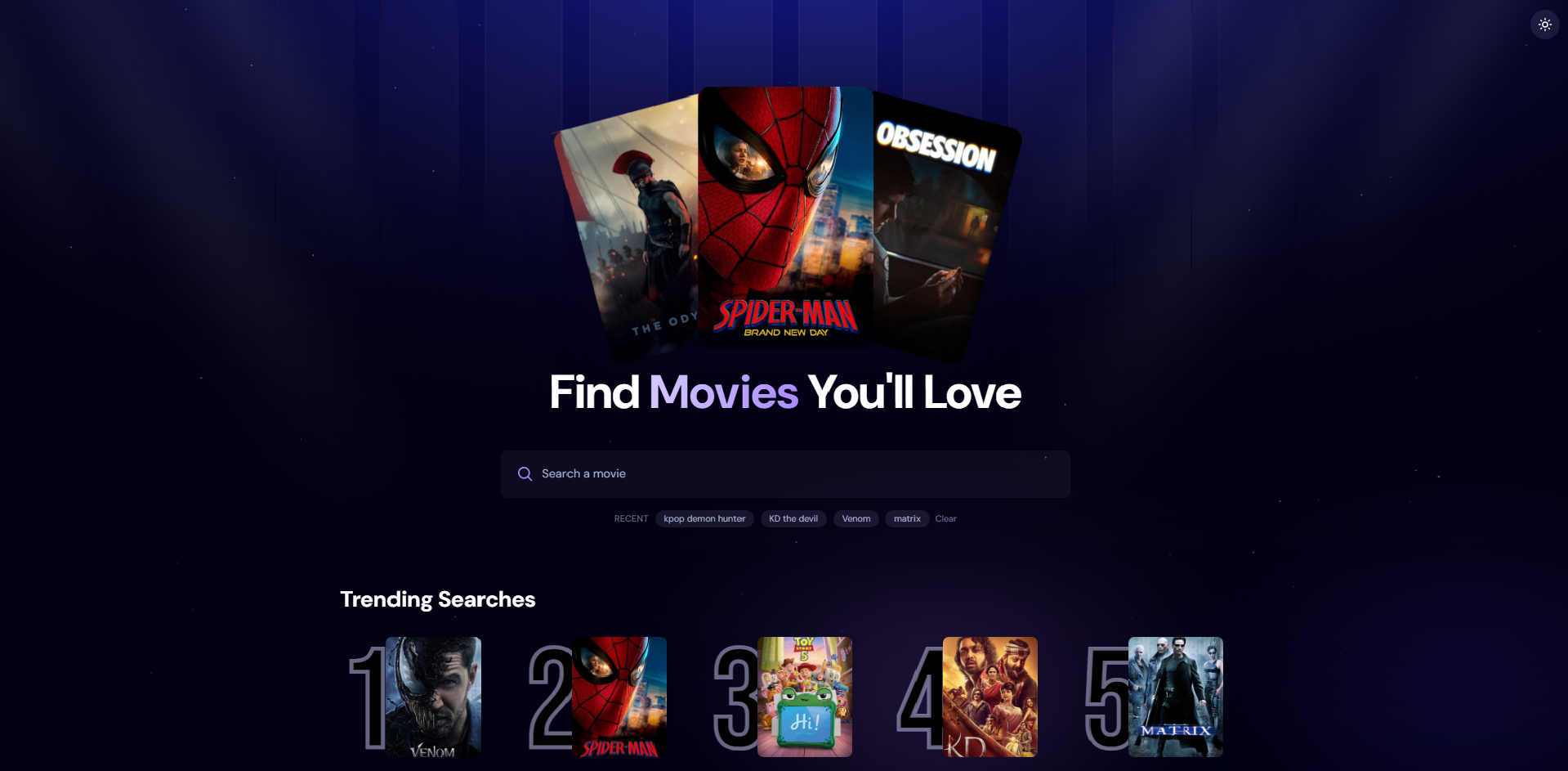 Movie Discovery Platform screenshot 1